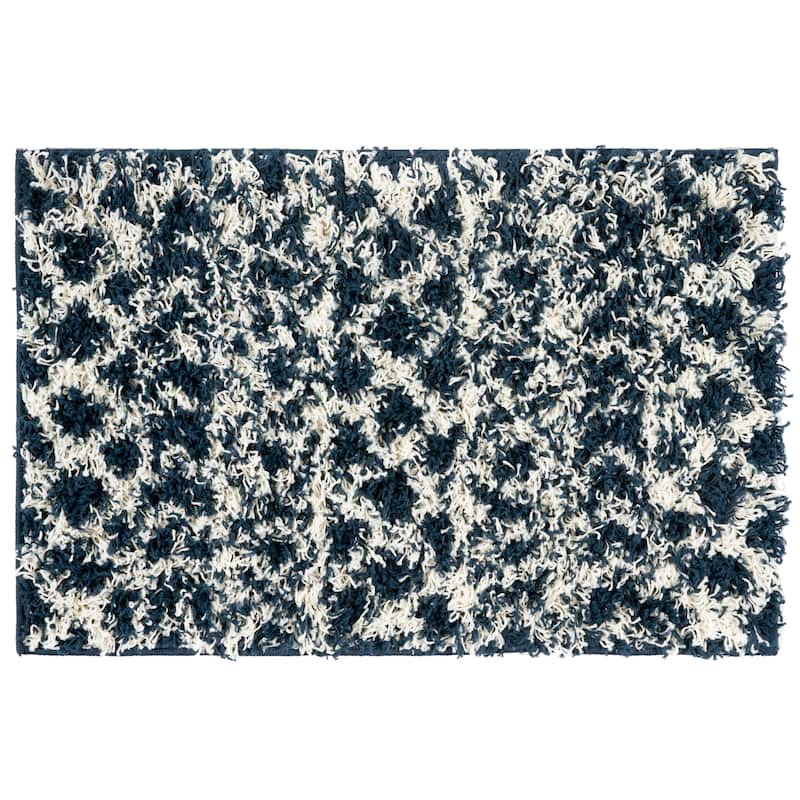 World Rug Gallery Trellis Geometric Plush Shag Area Rug
