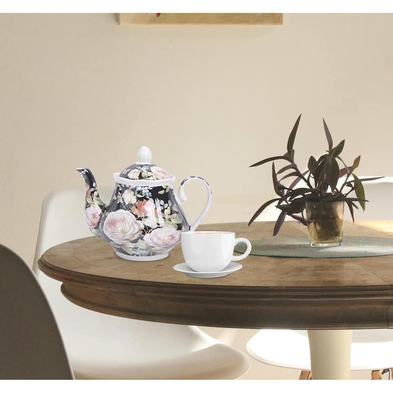 European Style Ceramic Teapot Coffee Pot Water Pot Porcelain Vintage Gift Tea Pot
