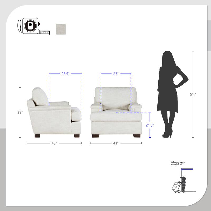 Osiria Chenille Living Room Chair