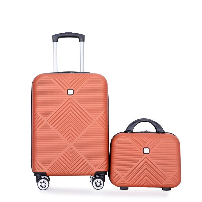 20/14" Spinner Wheels Luggage Sets 2 Piece Lightweight Suitcase Sets, Carry On Trunks Sets