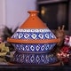 preview thumbnail 22 of 21, Kamsah Bohemian Supreme Medium Tagine - Handcrafted Ceramic Pot