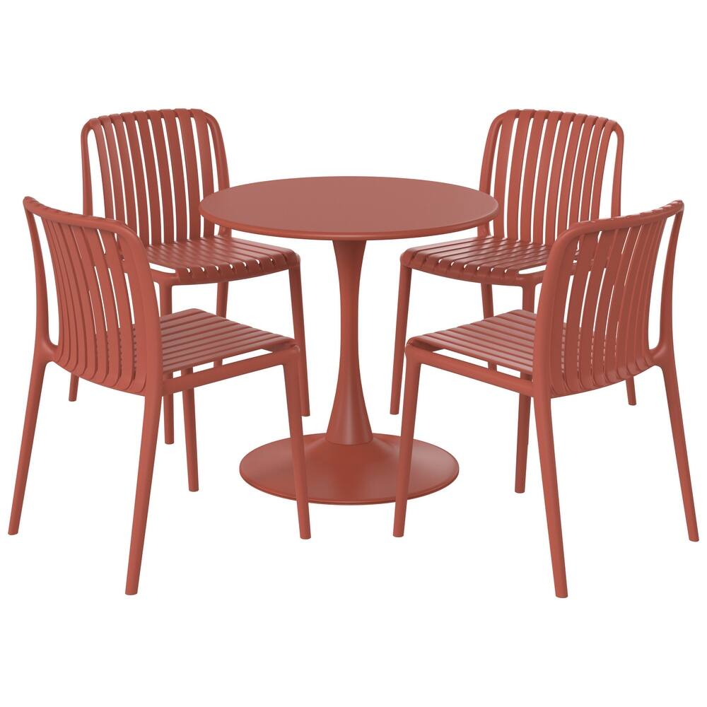 Frond and Form 4-Person Outdoor Round Dining Set
