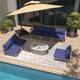Option NavyBlue-6PCwith8Armrest