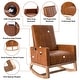 preview thumbnail 3 of 34, VECELO Upholstered Rocking Chair Padded Seat with Pocket and USB Port, Rocking Chair Nursery Rocker