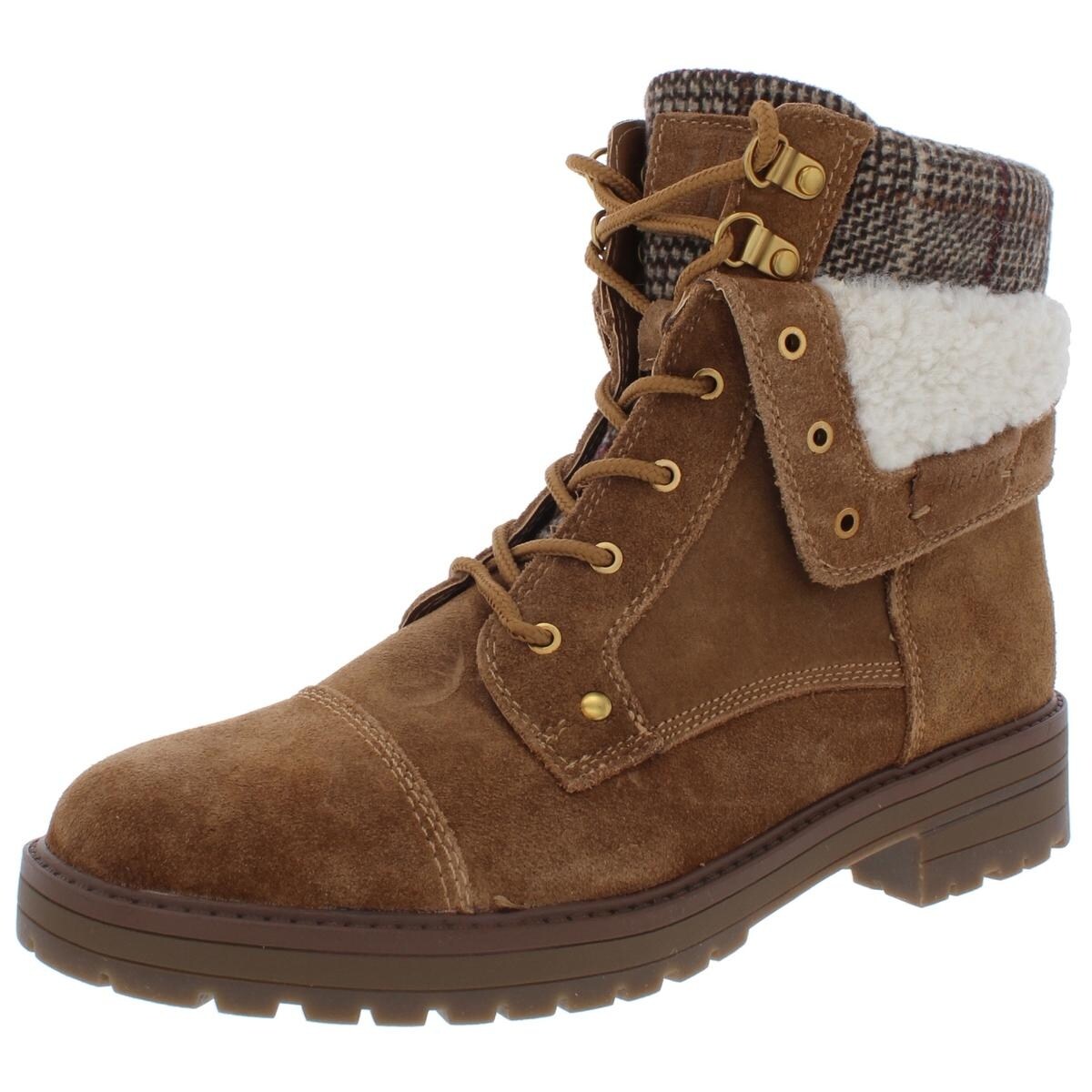 Shop Tommy Hilfiger Womens Dyan Winter Boots Suede Ankle Free