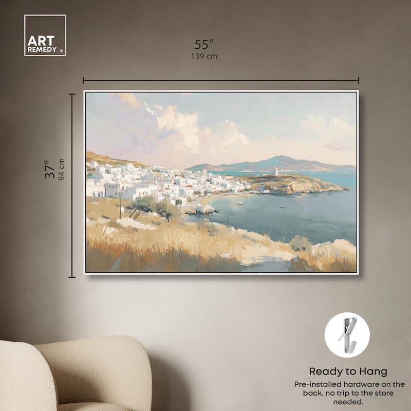 Sunrise Greece Canvas by Art Remedy