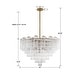 preview thumbnail 7 of 6, Addis 16 Light Aged Brass Chandelier - 32"W x 21.5"H x 32"D