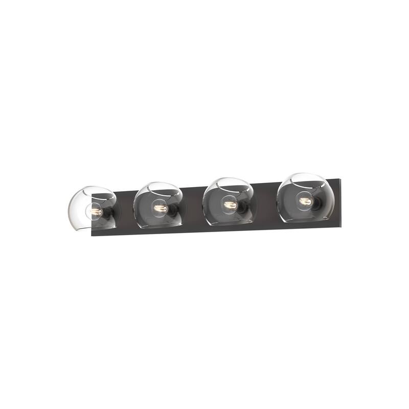Alora Lighting VL548431CL Willow 4 Light 31" Wide Vanity Strip with - Matte Black