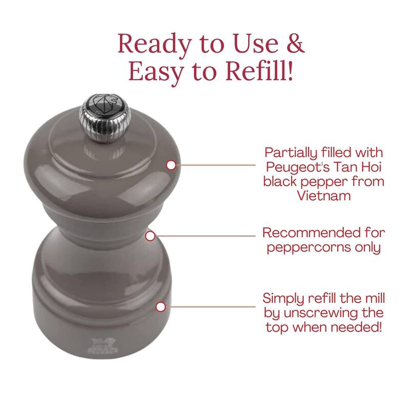 Peugeot Bistro Pepper and Salt Mill Set - 10cm - 4in.