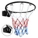 preview thumbnail 1 of 5, Basketball Double Spring Solid Rim, 18" Steel Basketball Rim for Indoor and Outdoor Black Black