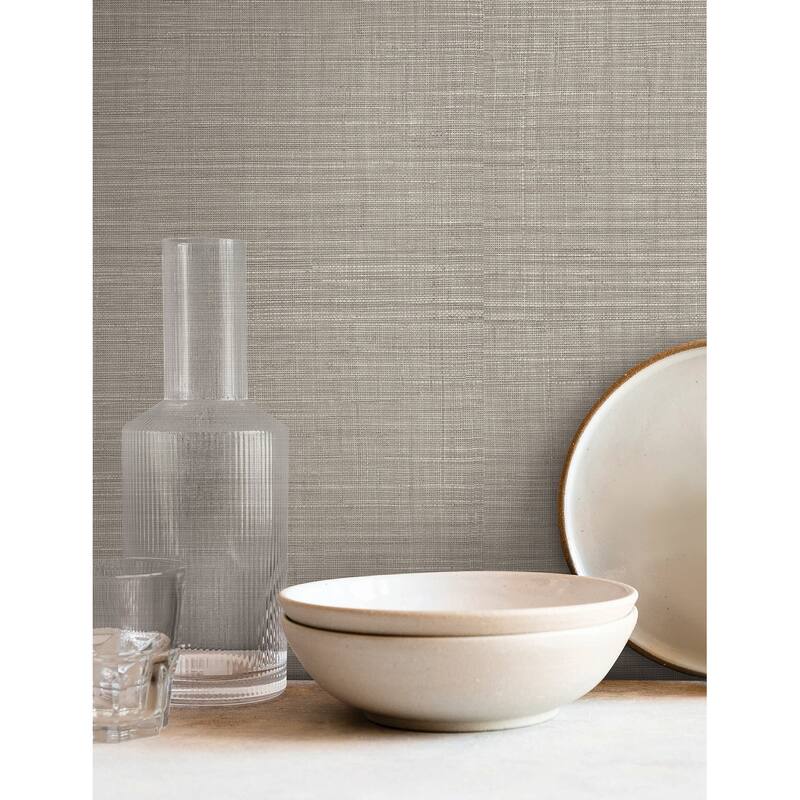 York Wallcoverings Lotus Silk Ecru Wallpaper