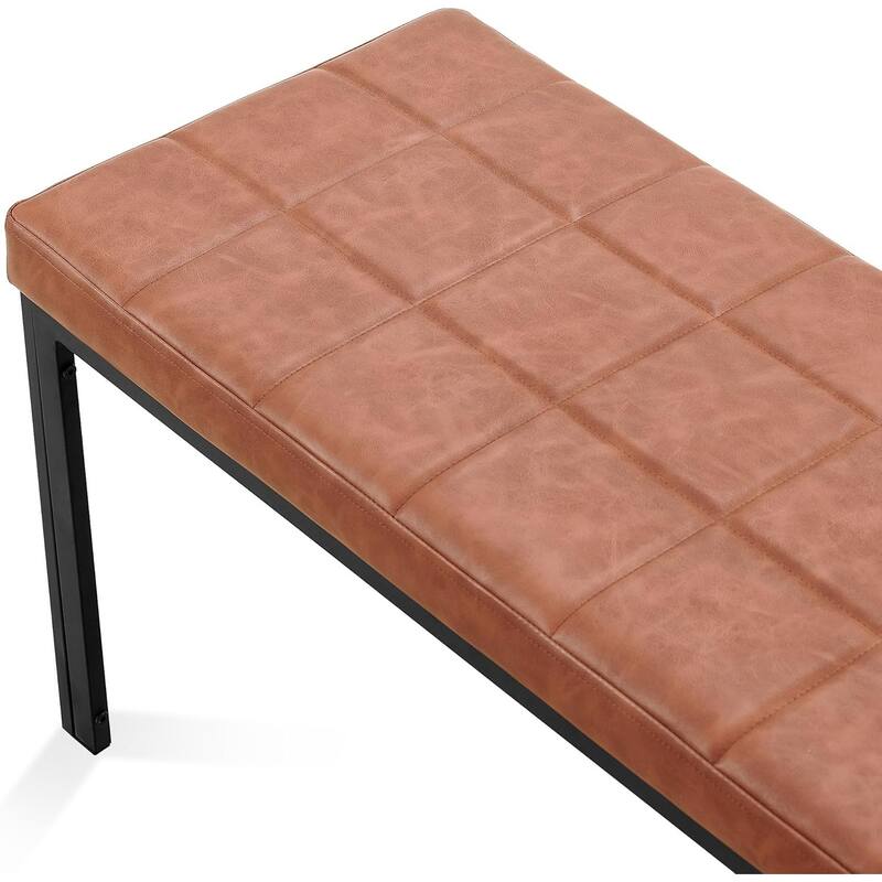 Howtai 36.6" Upholstered Leather PU Dining Bench