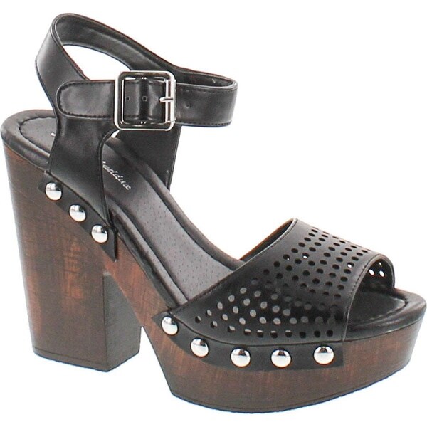black clog sandals
