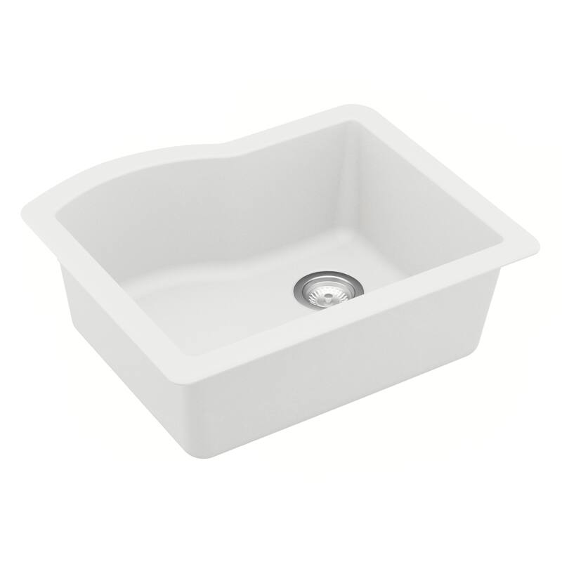 Karran Undermount Quartz 24 in. Single Bowl Kitchen Sink Kit