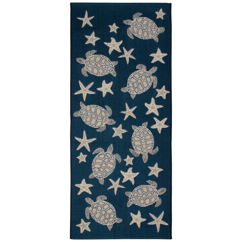 Liora Manne Esencia Turtle And Stars Indoor/Outdoor Mat