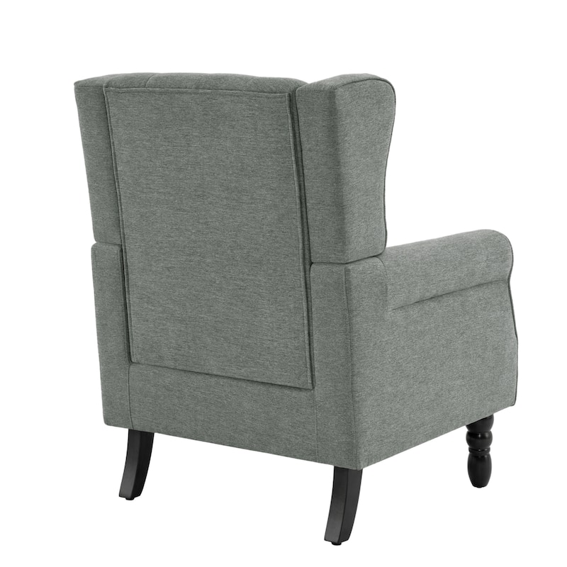 Button-Tufted Accent Club Chair Wingback Armchair Set of 2