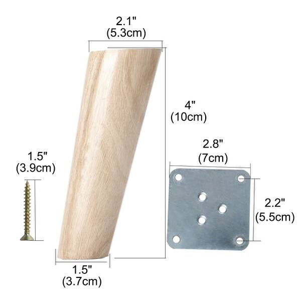 Shop 4 Solid Wood Furniture Leg Chair Table Sofa Feet Replacement Adjuster Set Of 8 4 Height 8pcs On Sale Overstock 26632836