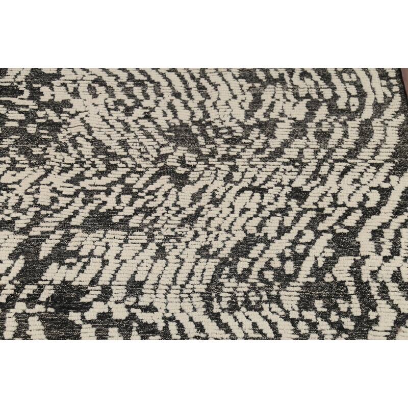 Abstract Moroccan Area Rug Handmade Wool Carpet - 5'0"x 7'11"