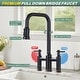 preview thumbnail 28 of 38, WOWOW Double Handle Bridge Kitchen Faucet with Advanced Spray