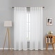 preview thumbnail 1 of 36, Linen Textured Light Filtering Back Tap/ Rod Pocket Curtain Panels (Set of 2) 52"Wx108"L - White