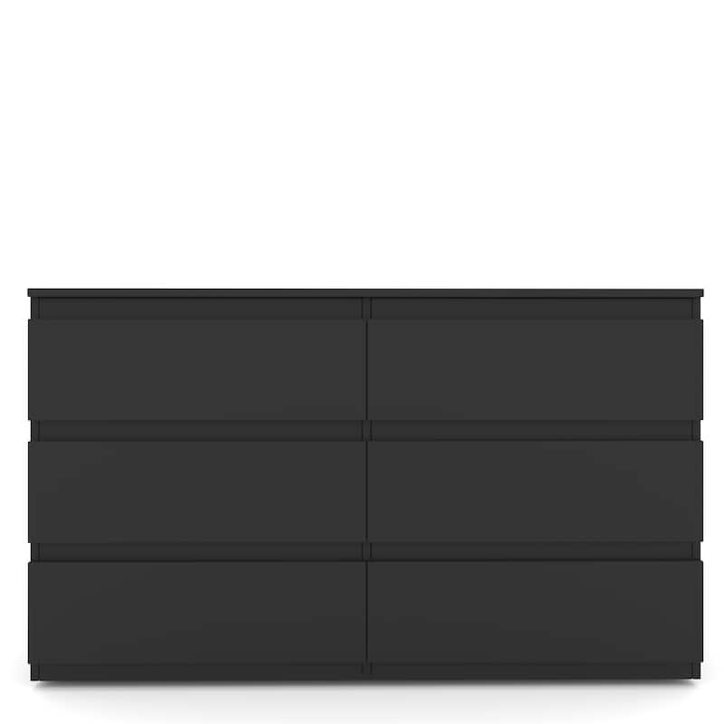 6-Drawer Double Dresser, Storage Cabinet with Solid Wood Handle for Bedroom, Living Room