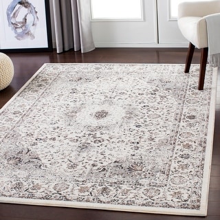 Lena Warm Gray Traditional Area Rug - 5'3" x 7'3"