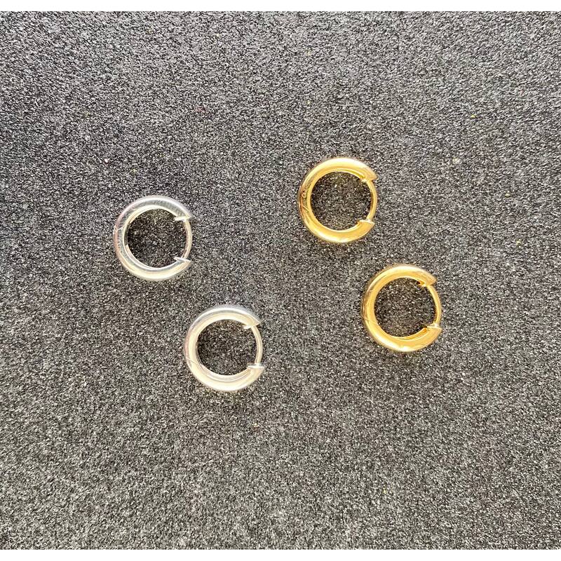 Sterling Silver 4mm Mini Huggie Hoop Earring by Roberto Martinez