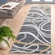 preview thumbnail 23 of 59, SAFAVIEH Odyssey Pirkko Mid-Century Modern Rug 2'2" x 8' Runner - Black/Grey Gold - Runner