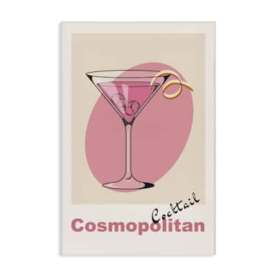 Stupell Vintage Cosmo Cocktail Canvas Wall Art Design By LSR Design Studio