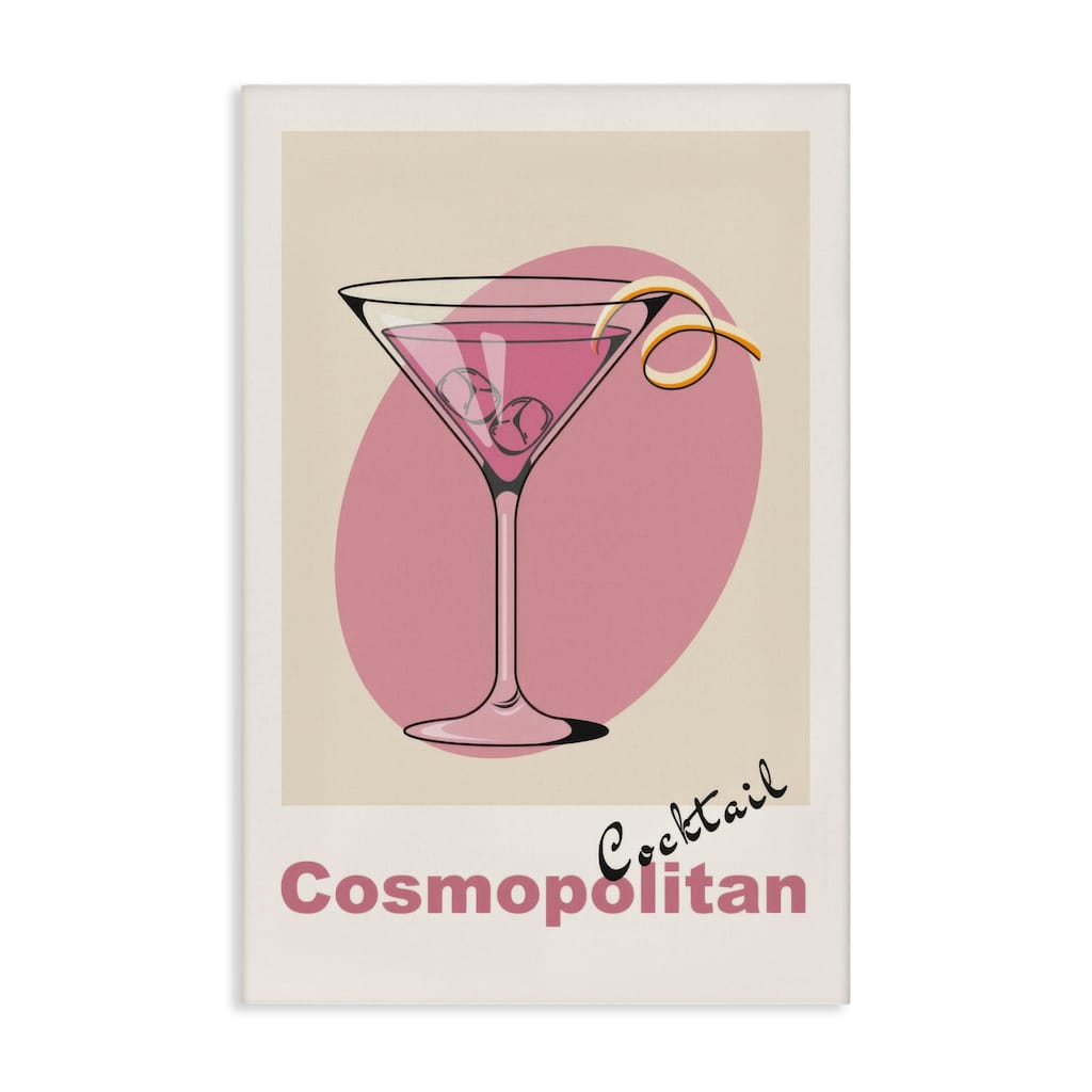 Stupell Vintage Cosmo Cocktail Canvas Wall Art Design By LSR Design Studio