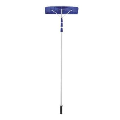 Snow Joe Rj204m 21' Twist-N-Lock Telescoping Snow Shovel Roof Rake With 6" By 25" Poly Blade