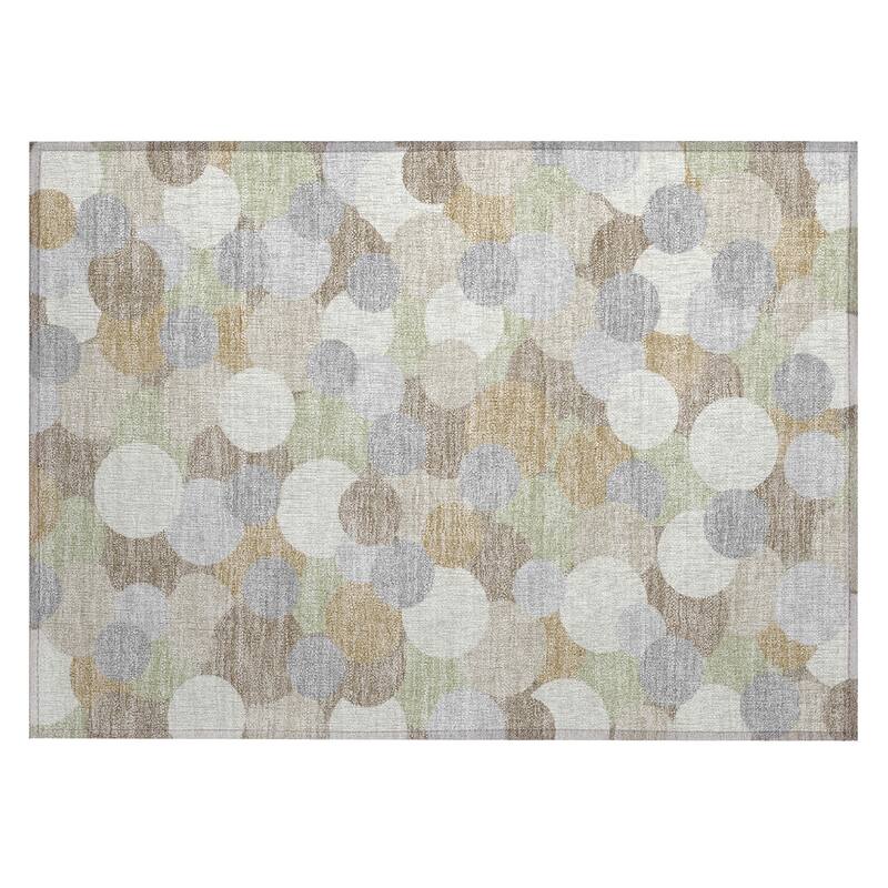 Machine Washable Indoor/ Outdoor Mucho Bubbles Chantille Rug