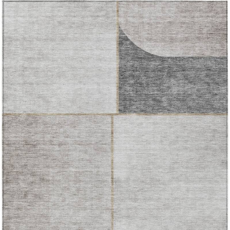 HomeRoots Abstract Transitional Rectangle Outdoor Rug