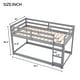 preview thumbnail 5 of 11, Stylish & Simple Twin Bunk Bed,Twin over Twin Floor Bunk Bed with Ladder