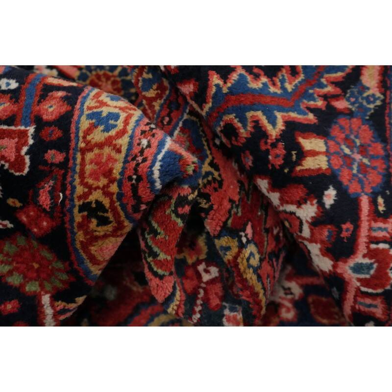 Hand Knotted Oriental 100% Wool Carpet Traditional Medallion Oranges & Rust Heriz Area Rug - 12' 10'' X 10' 2''