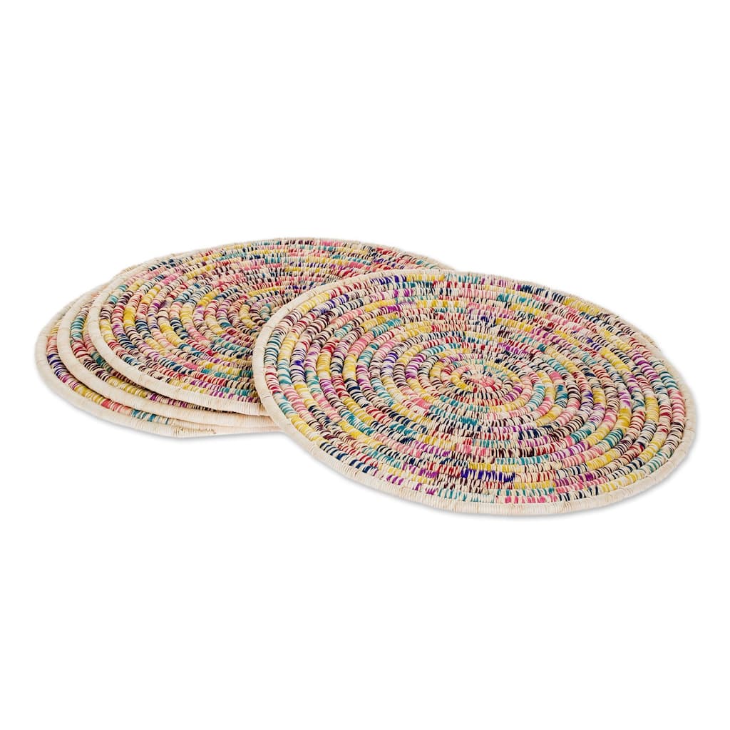 Novica Handmade Confetti Color Natural Fiber Placemats (Set Of 4)