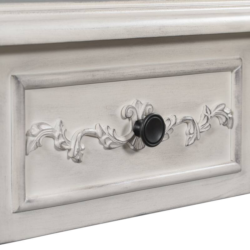 Console Table Sofa Table with 4 Drawers and 1 Shelf