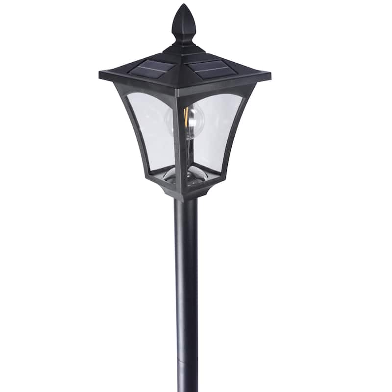 Solar Powered Lamp Post Lights Outdoor Garden Vintage Street Lighting - 63" Height