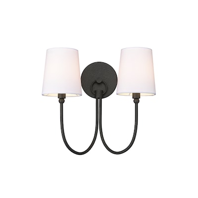 https://ak1.ostkcdn.com/images/products/is/images/direct/821f562465e699bc03ff270fe5e1b55605452790/Traditional-Rustic-2-Light-Sconce-in-Black-With-Shade.jpg?imwidth=348