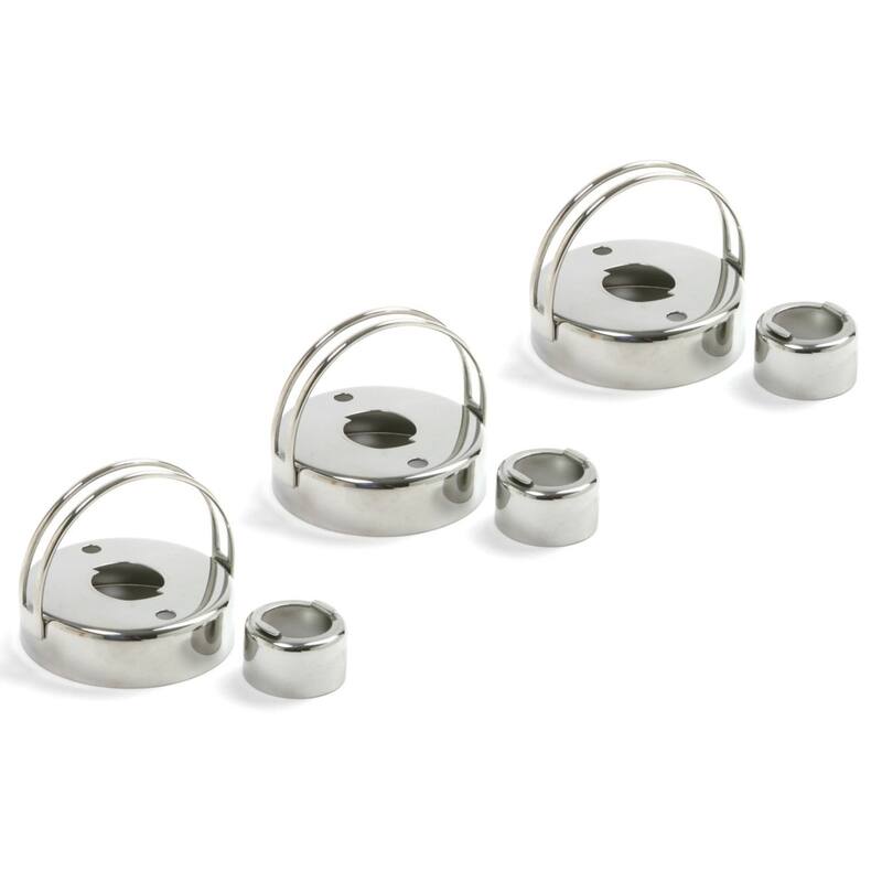 Norpro 2.75" Stainless Steel Donut Biscuit Cookie Cutter w/ Removable Center - 3-pack