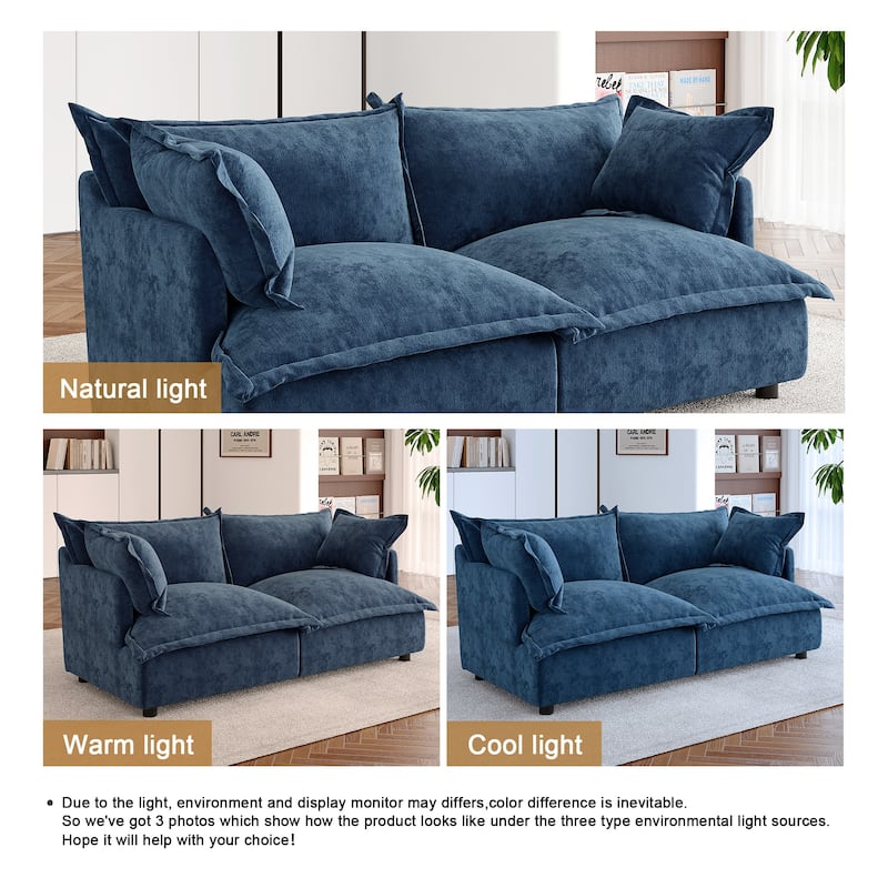 Double Layer Cushion Comfy Cloud Modular Sectional Sofa Set
