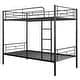 preview thumbnail 11 of 46, Twin over Twin Metal Bunk Bed, Save Space or Split Into 2 Beds, Black