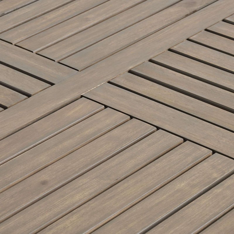 59-Inch Rectangular Wood Patio Table for Outdoor Dining
