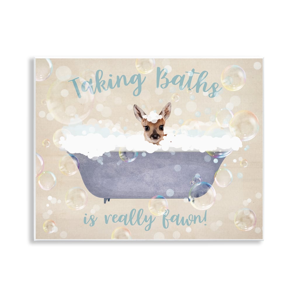 Stupell Taking Baths Is Fawn Wall Plaque Art Design By Susan Arnot