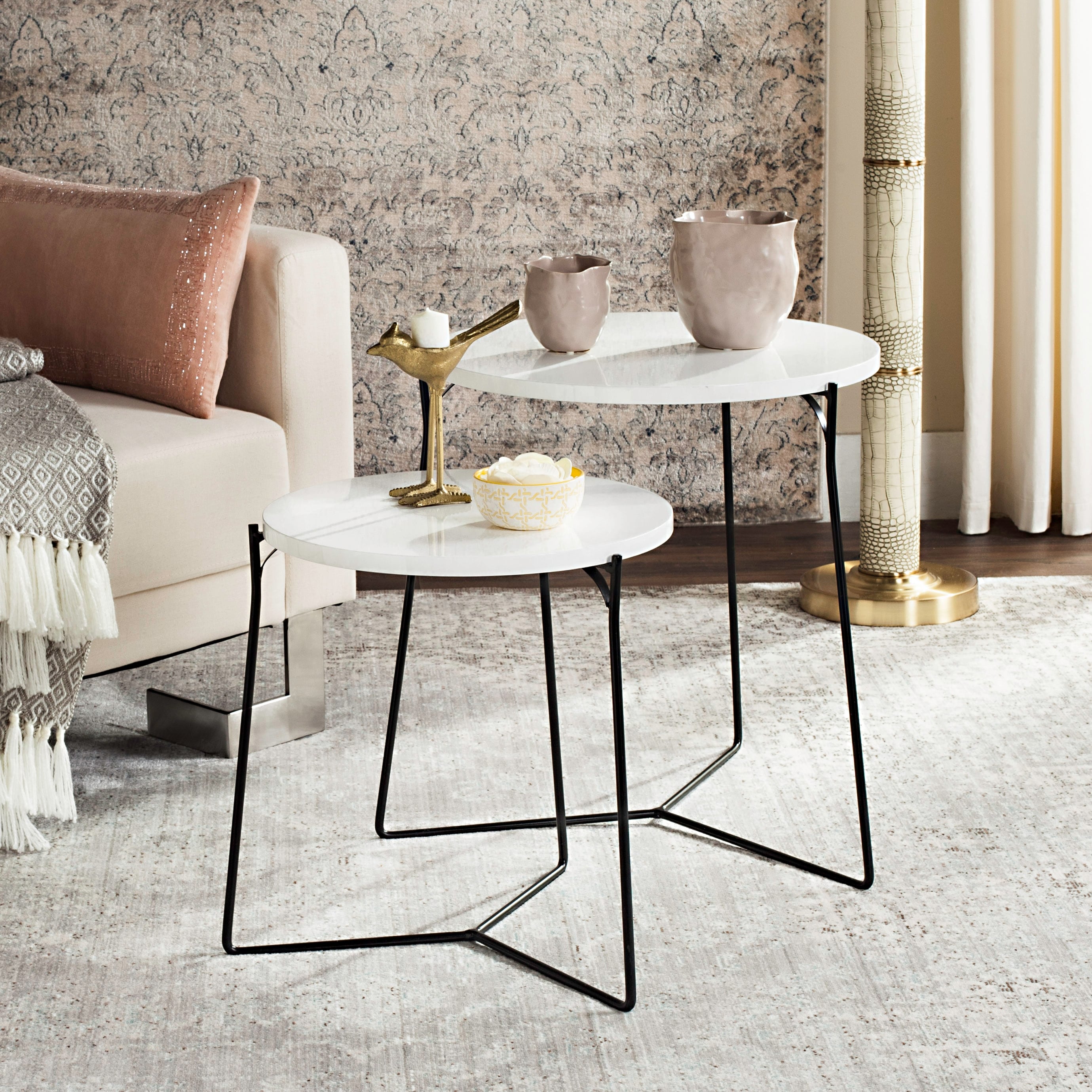 SAFAVIEH Marleen Modern Metal End Table, Fully Assembled - 19Wx19Dx21H
