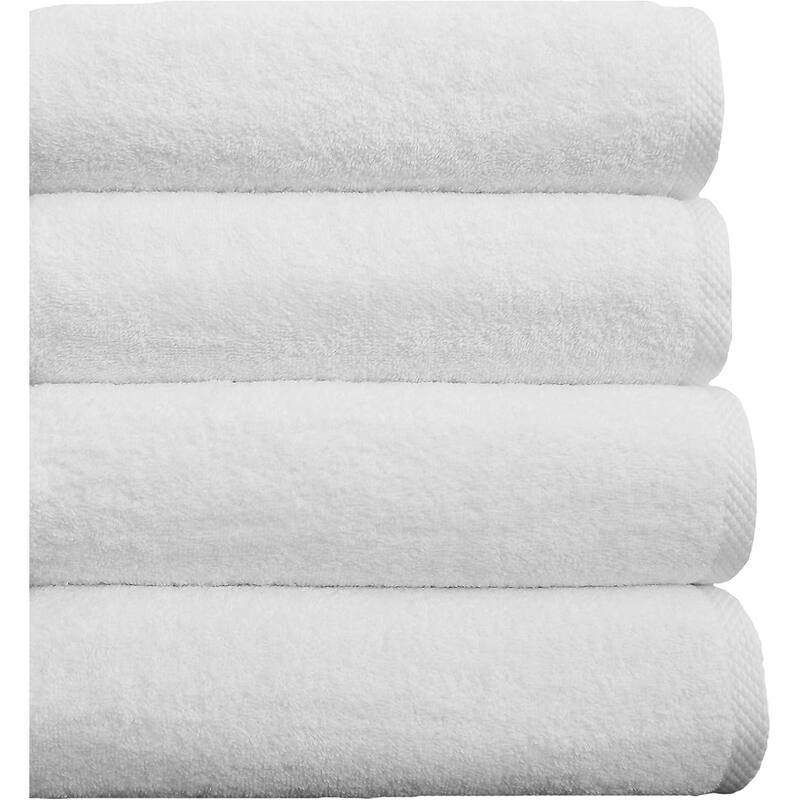 CTT Arsenal %100 Turkish Cotton White Bath Towel Set of 4 - 27" x 54"
