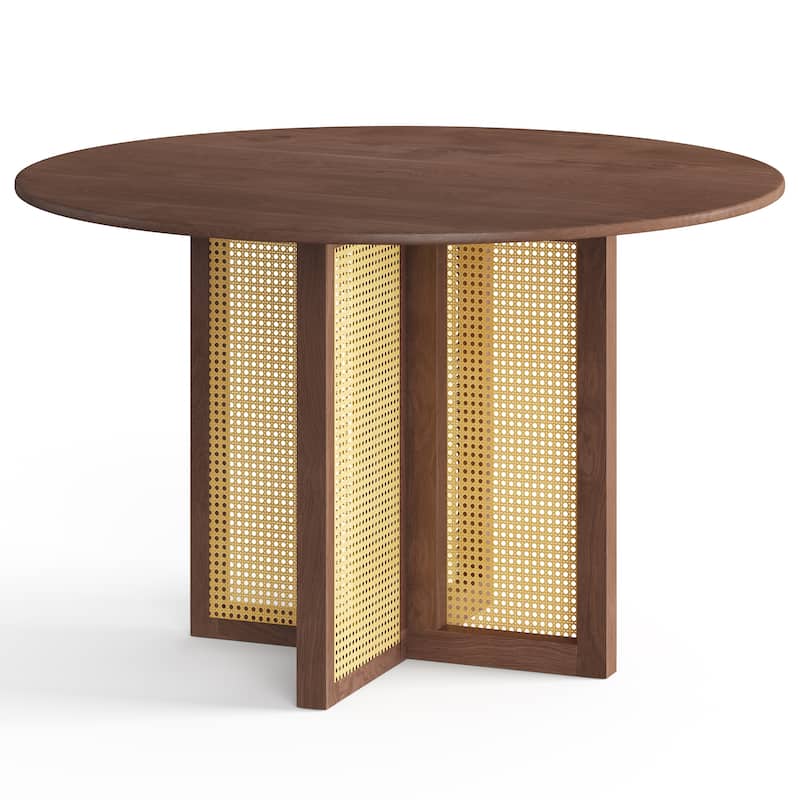 Havenwood Round Dining Table with Cane Base