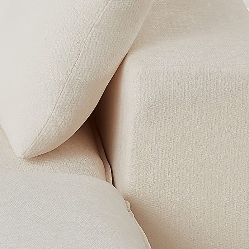 108.26" L-Shaped Modern Chenille Cloud Sofa with Two Pillows