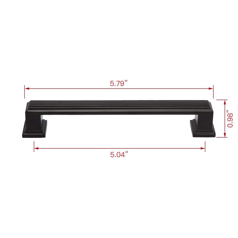 Utopia Alley Dover Cabinet Ring Pull Knob - Vintage Cabinet Hardware with Hand Finished Matt Black, 1.26", 3.78" & 5"