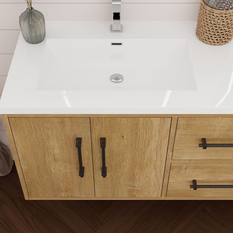 Victoria 60'' Wall-mounted Vanity with Double Reinforced Acrylic Sink